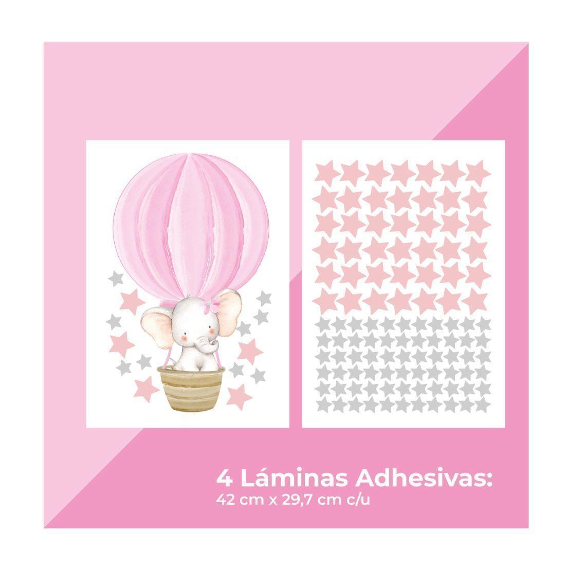 Vinilo Adhesivo Decorativo Elefantitas Globos -2