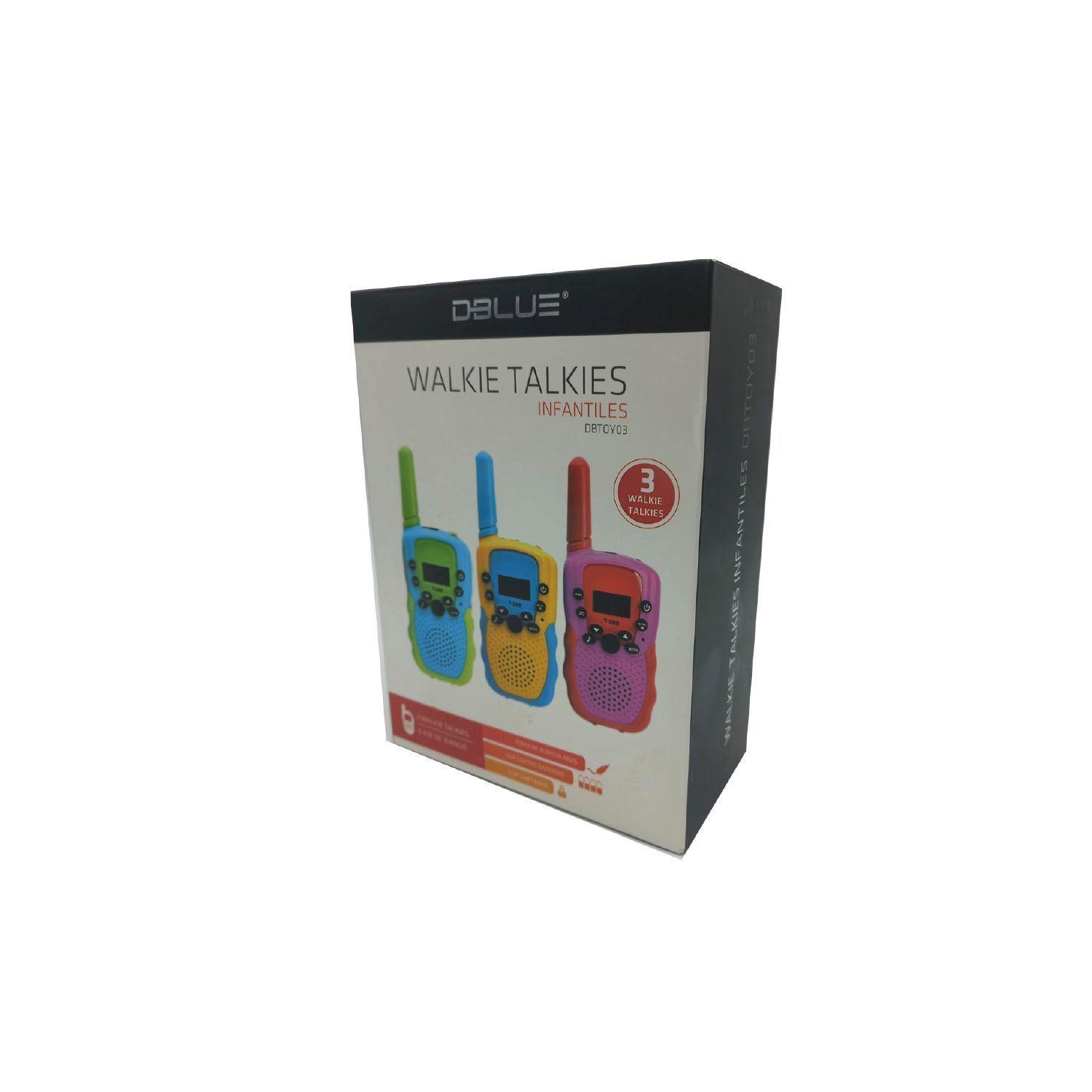 Pack 3 Radios Walkie Talkie Para Niños De Colores-3