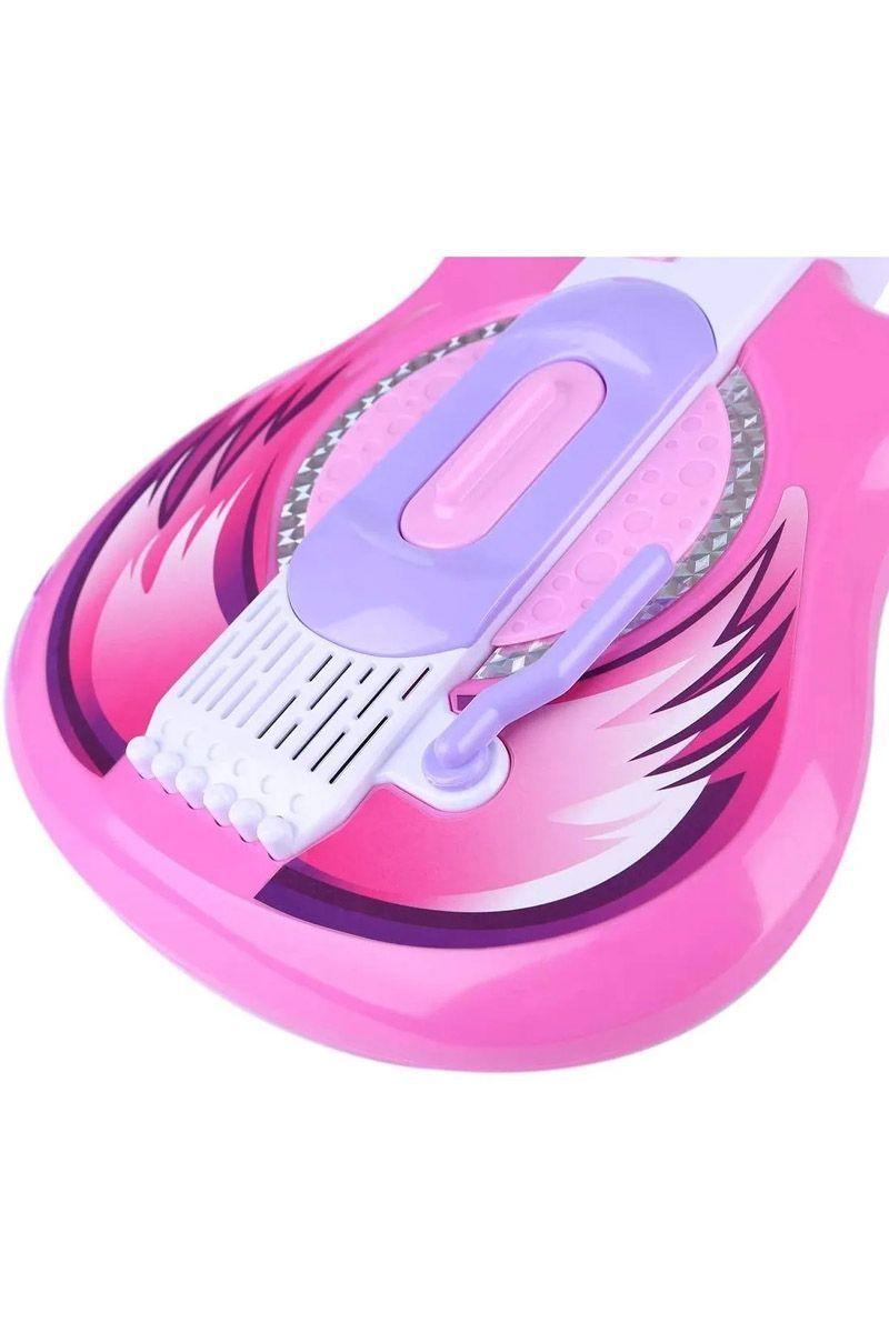 Micrófono Karaoke Con Guitarra Mp3 Y Luces Para Niñas-2