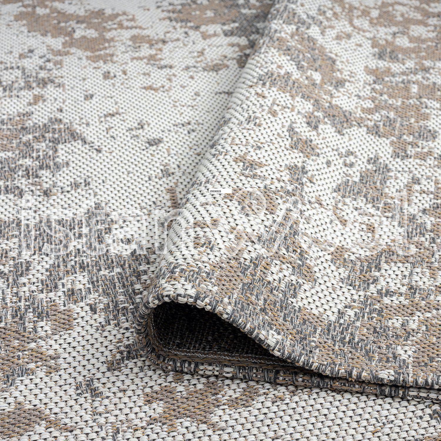 Alfombra Moderna 150x220 Café con Beige-2