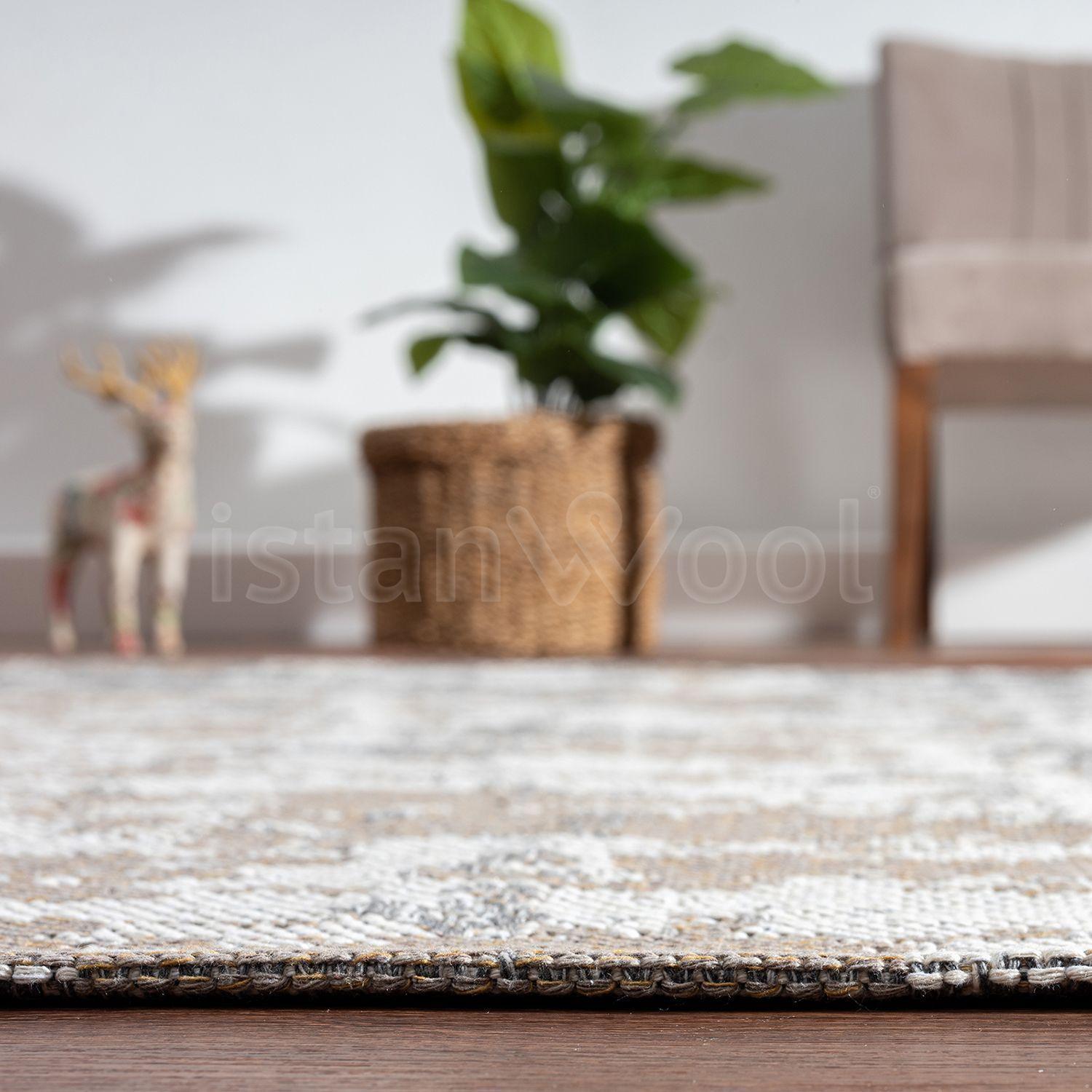 Alfombra Moderna 150x220 Café con Beige-3
