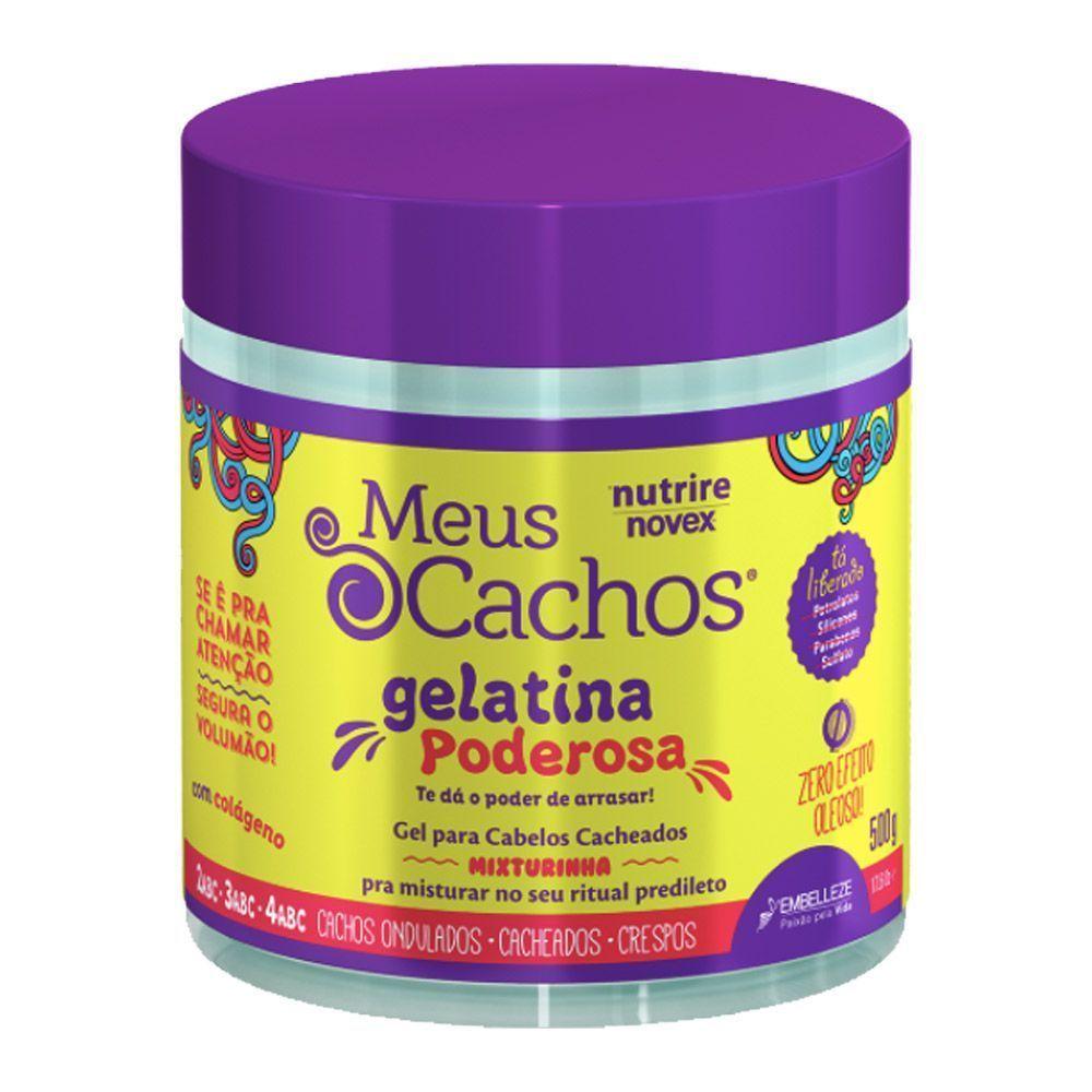 Gel Modelador Rizos Gelatina Poderosa Colágeno Novex Brasil-0