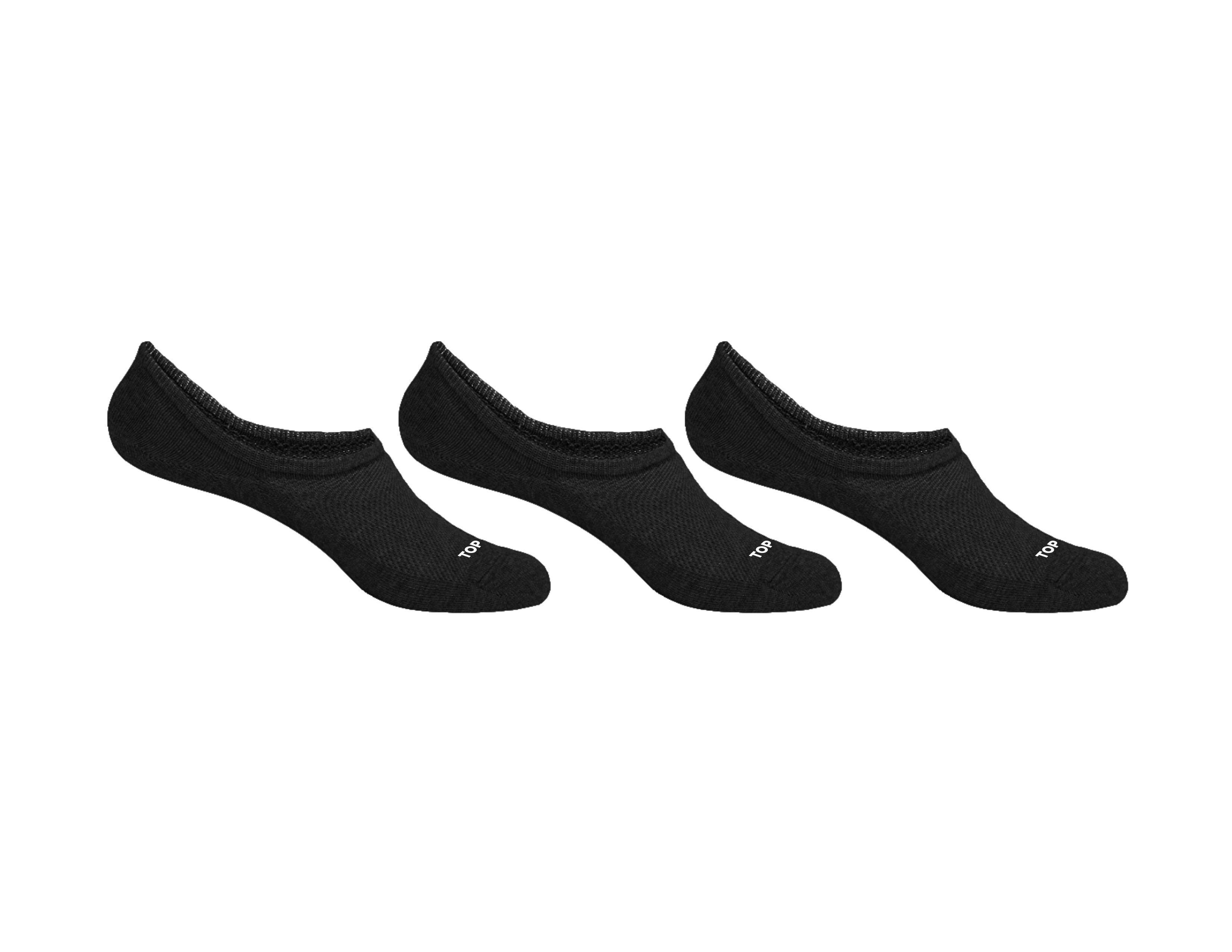 Calcetines Deportivos Invisibles Mujer Negros Pack 3 #582997562-0