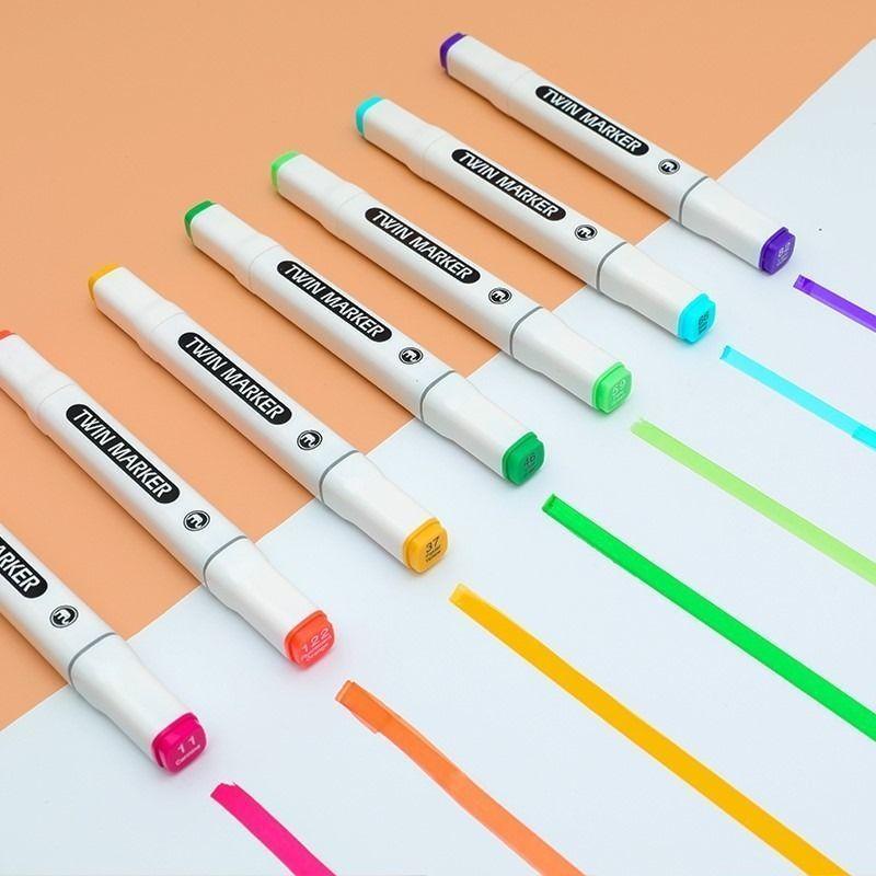 Marcadores Doble Punta 60 Colores Plumones-3