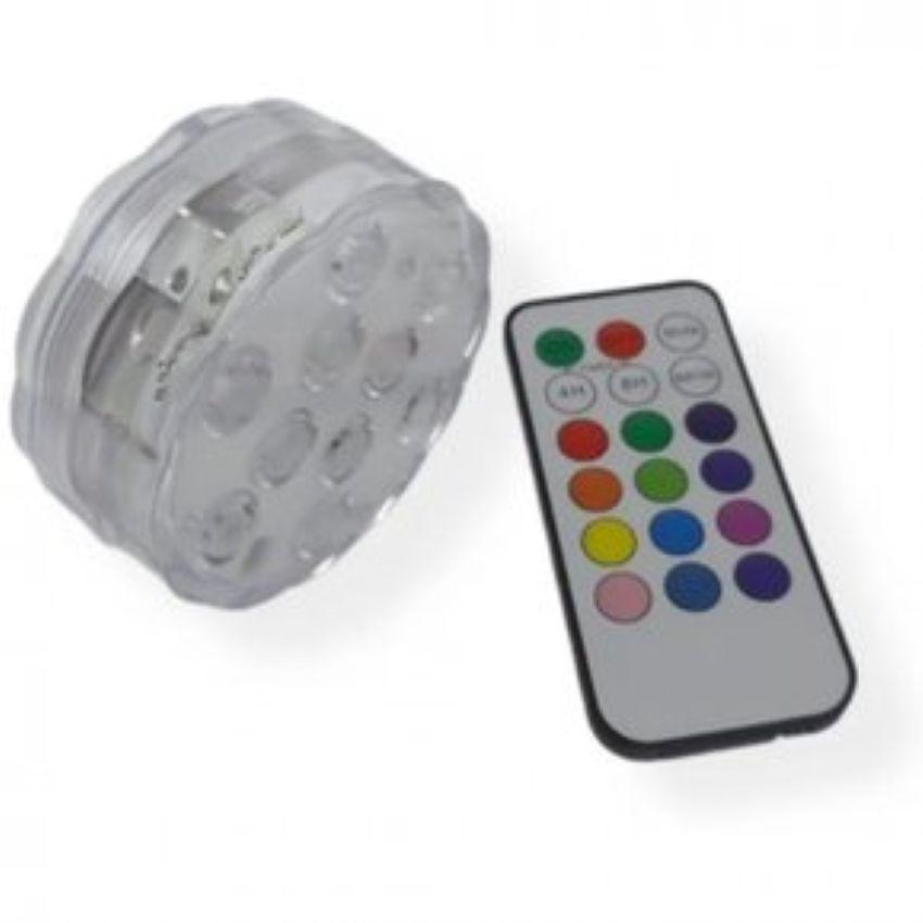 Luz Led Piscina Sumergibles Led Control Remoto-0