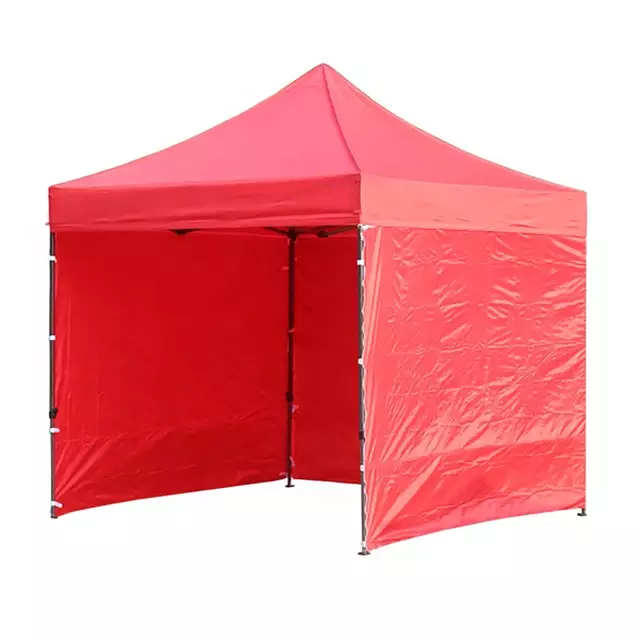 TOLDO 2X2 MTS PLEGABLE LONA IMPERMEABLE CON PAREDES ROJO-1