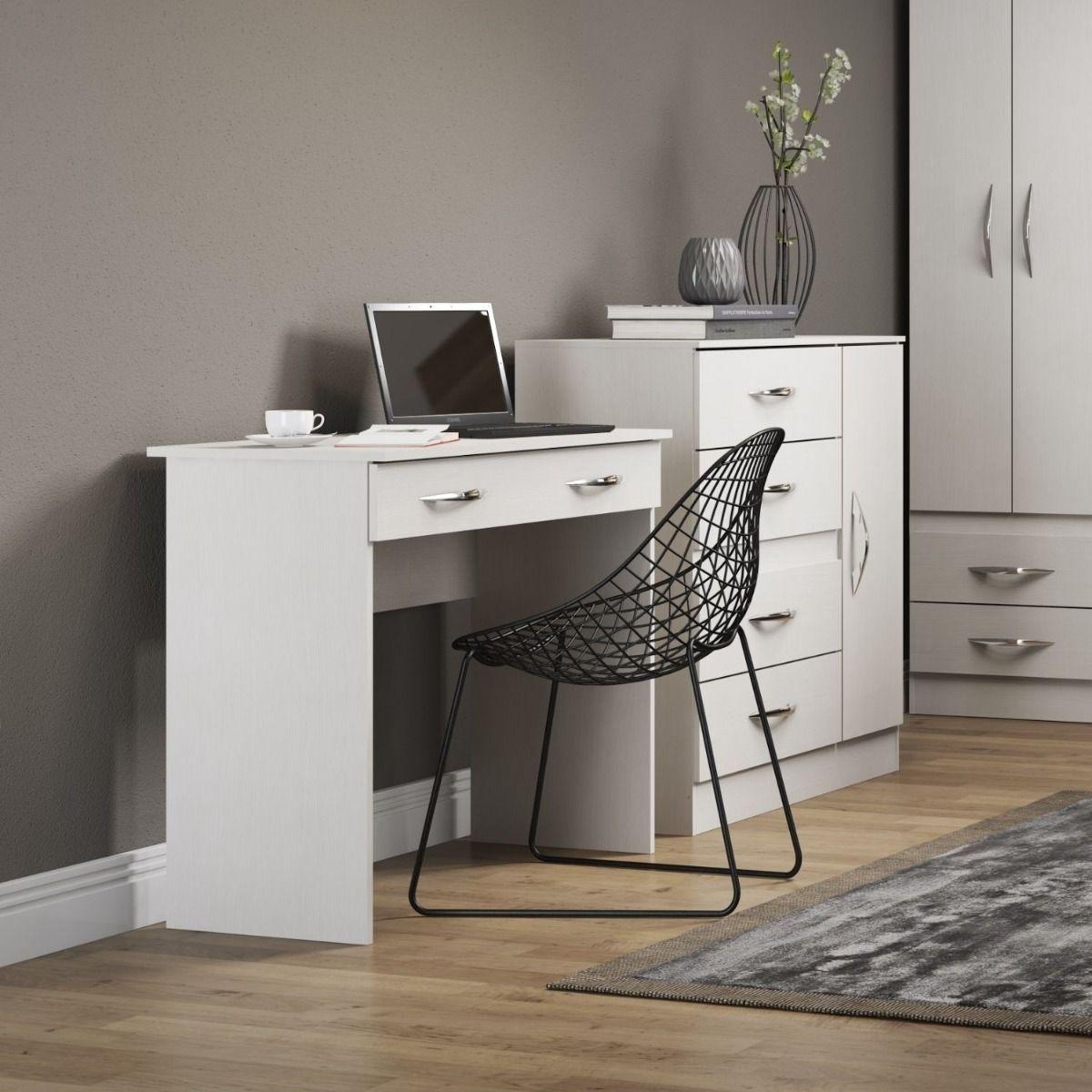 ESCRITORIO SENCILLO BLANCO -2