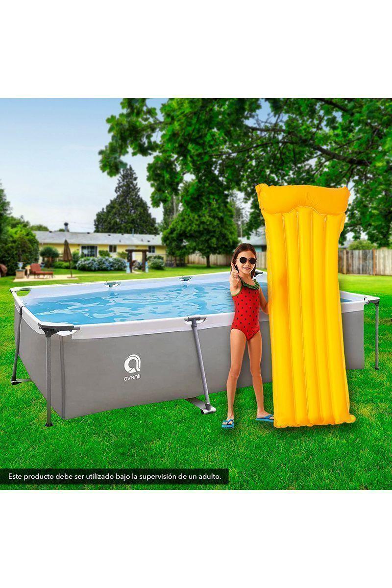 Piscina Rectangular 3701Lts 65cmx300cmx207cm Gris-5