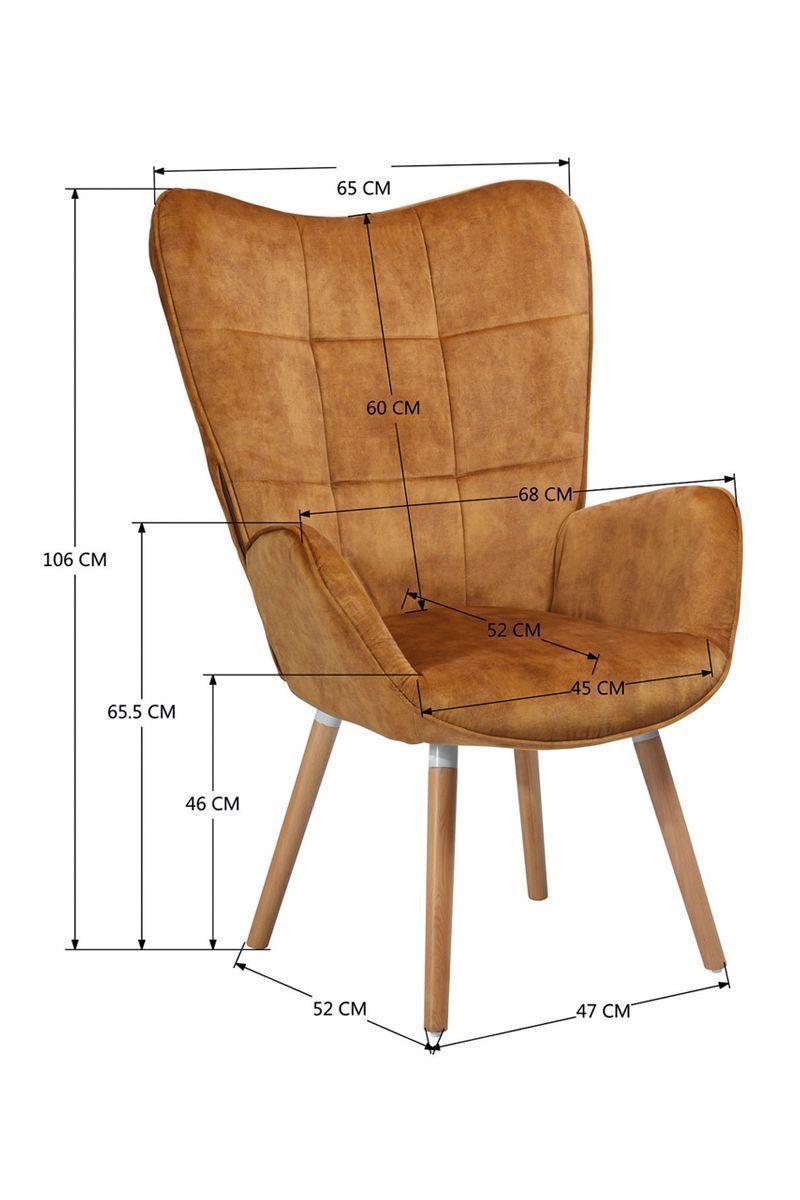 Sitial Bogdan Acolchado Apoyabrazos Café-2