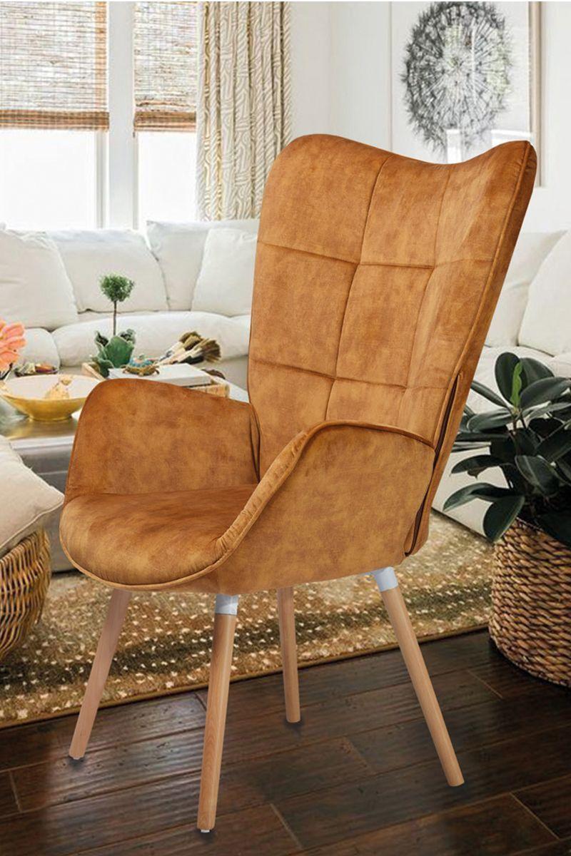 Sitial Bogdan Acolchado Apoyabrazos Café-5