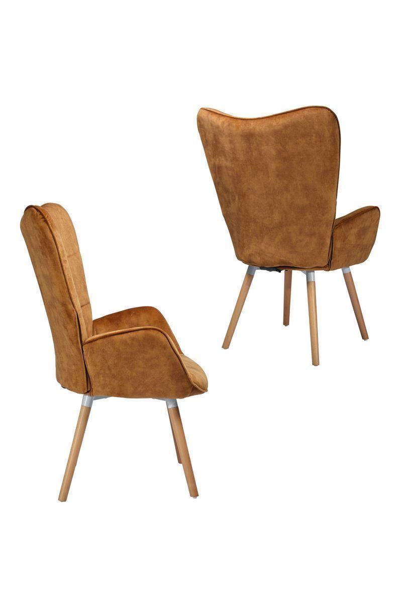 Sitial Bogdan Acolchado Apoyabrazos Café-3