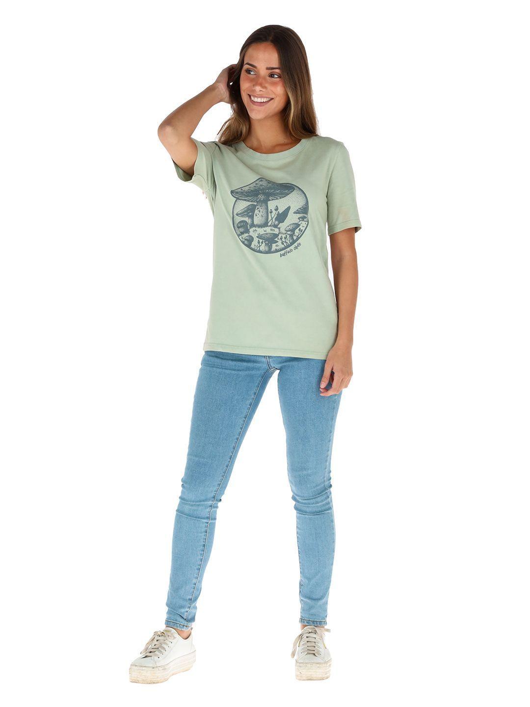 Polera Manga Corta Gibba Verde Mujer-1