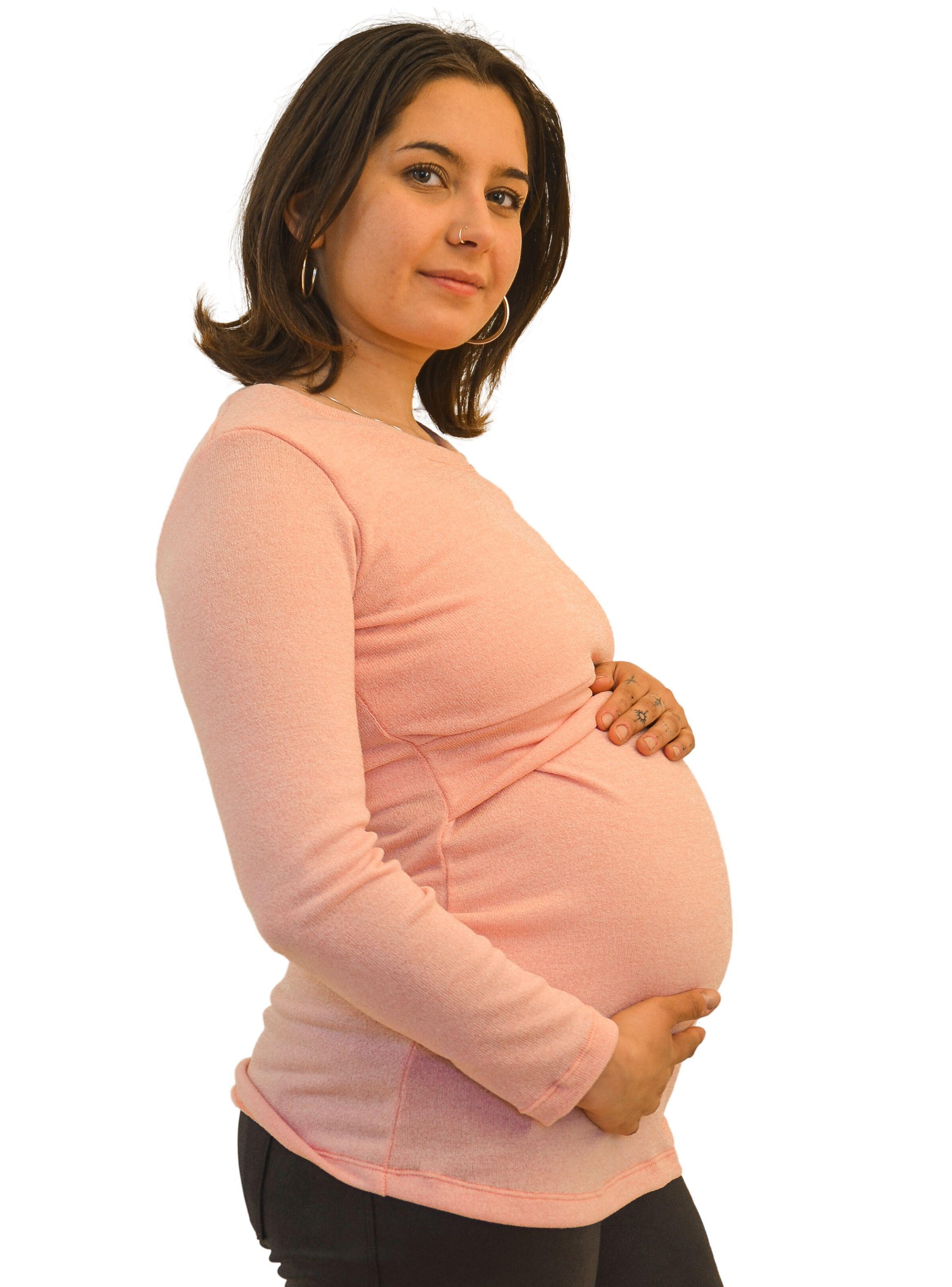 Polera Maternal y Lactancia Damasco-1