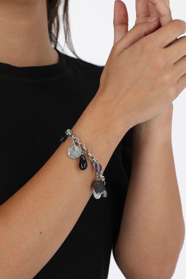 Pulsera Blanda Moderna Plateada Humana-1