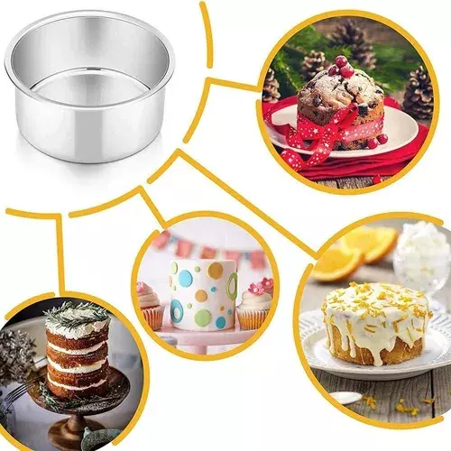 Molde Queque Redondo Molde Torta Molde Queques Aluminio 16cm-4