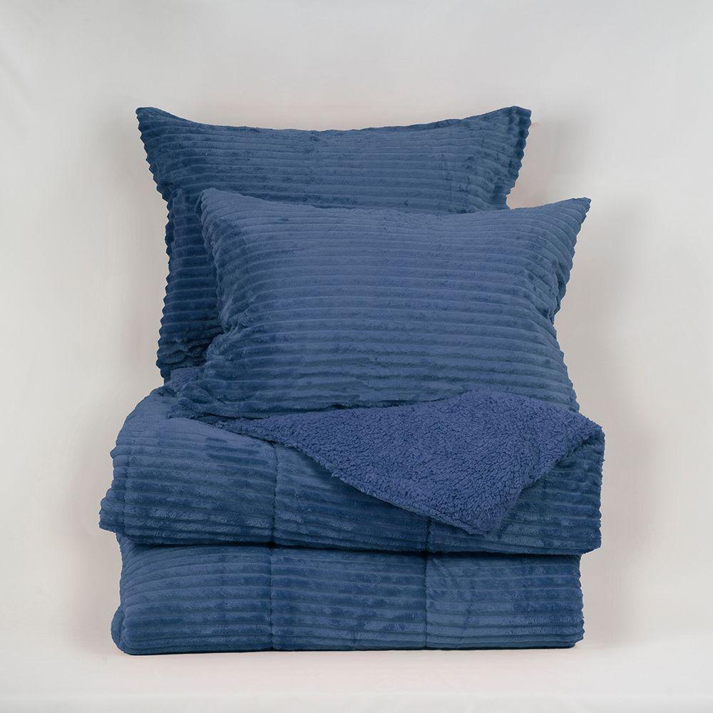 Plumon Corduroy Coral Sherpa King Azul Navy-1