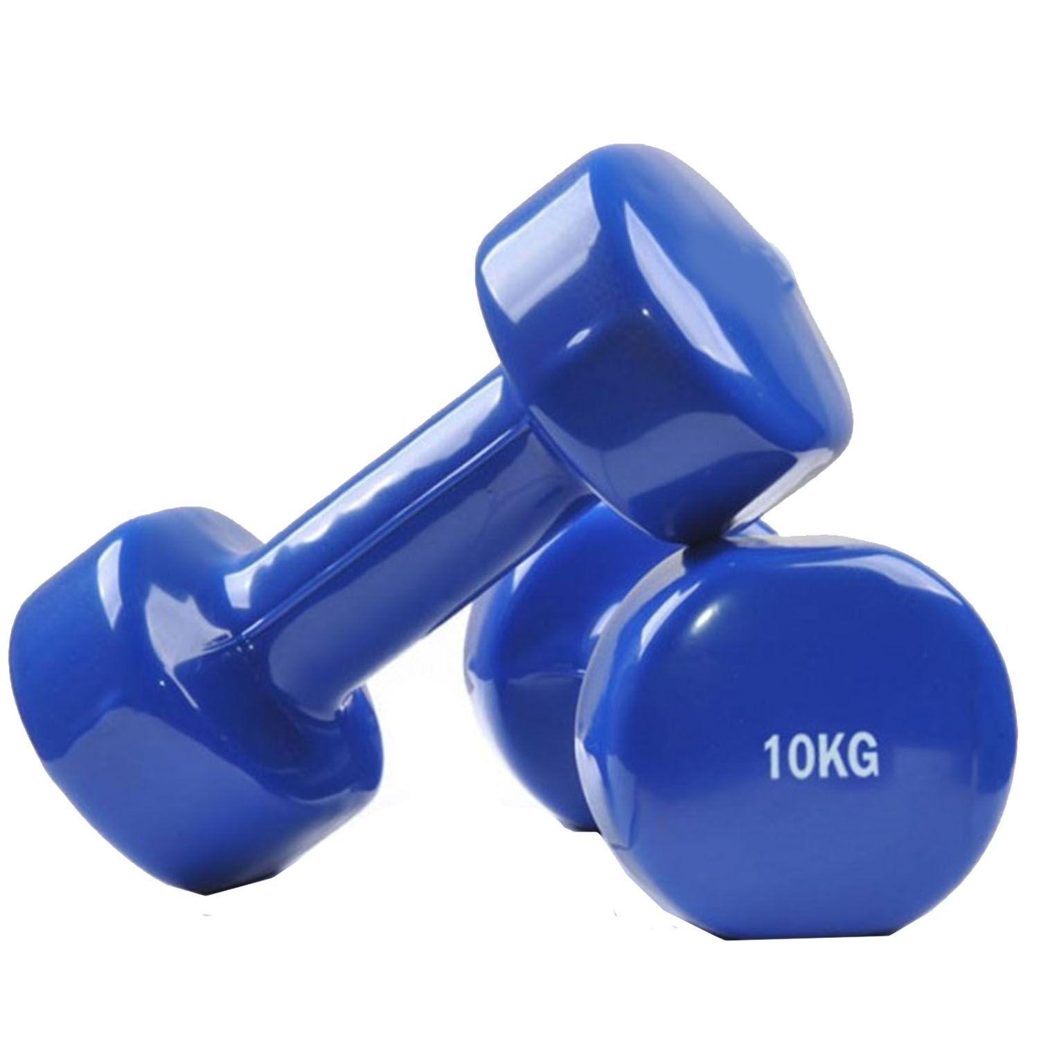 Mancuernas Vinilo 10 kg Par.-0