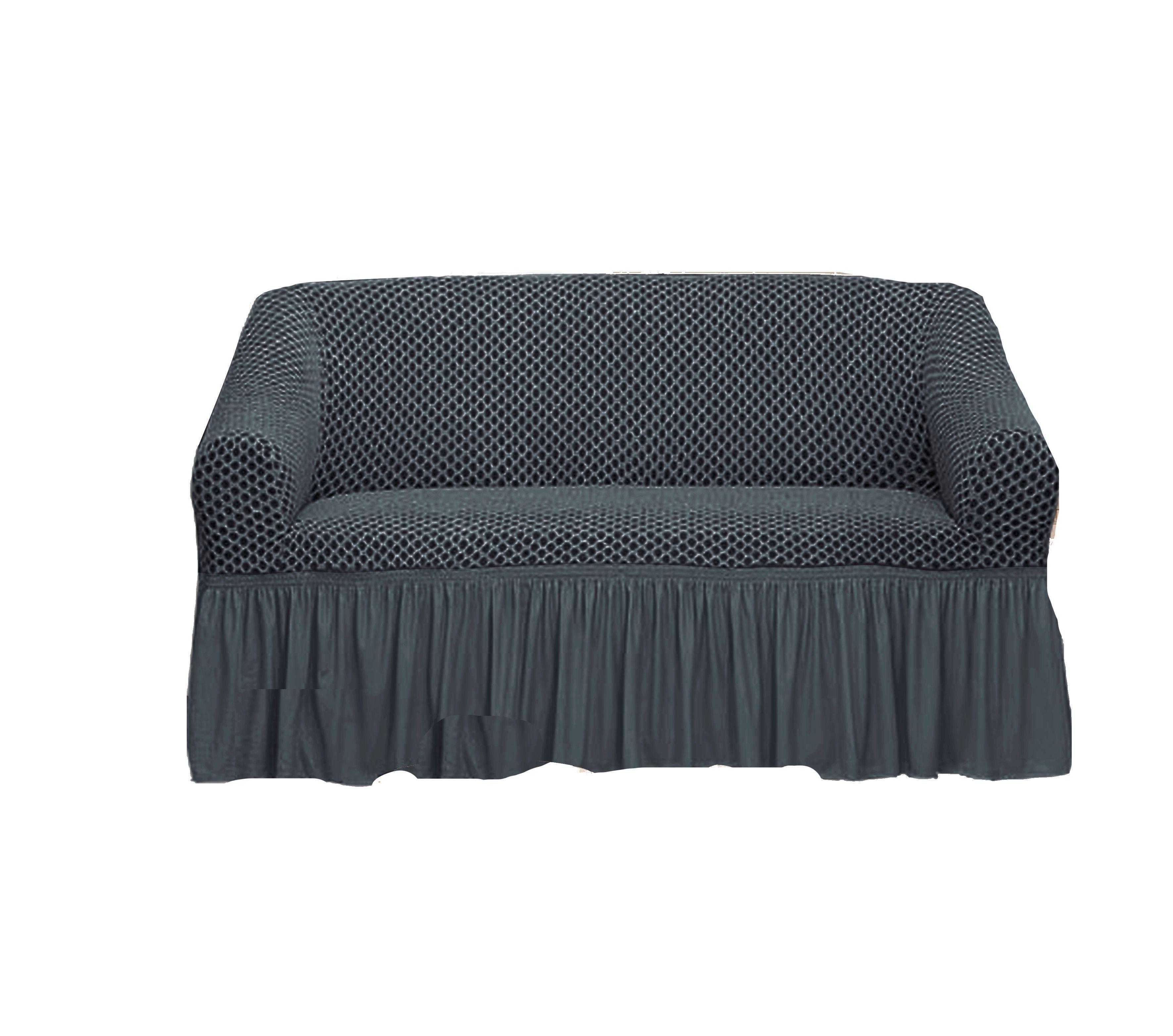 Funda para sofá 2 cuerpos gris 85 x 135 cm-0