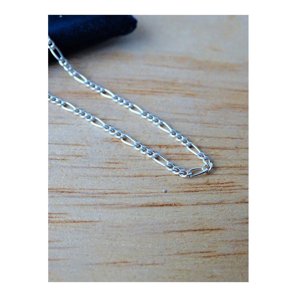 Cadena De Plata De Hombre Modelo Fígaro 60 cm - MABELITA-3