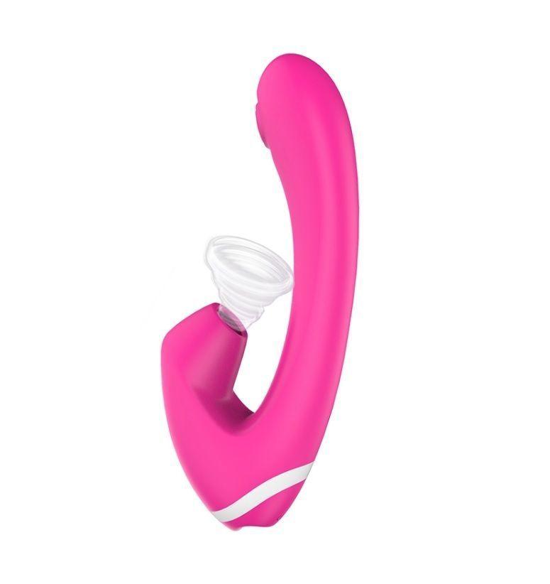Rabbit Vibrador Dual Succionador Dildo Femenino Clitoris-4