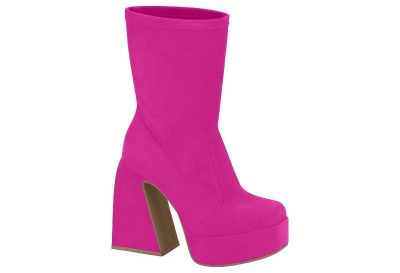 Botin Mujer Taco Cuadrado Rosado 3095-100- Vizzano-0