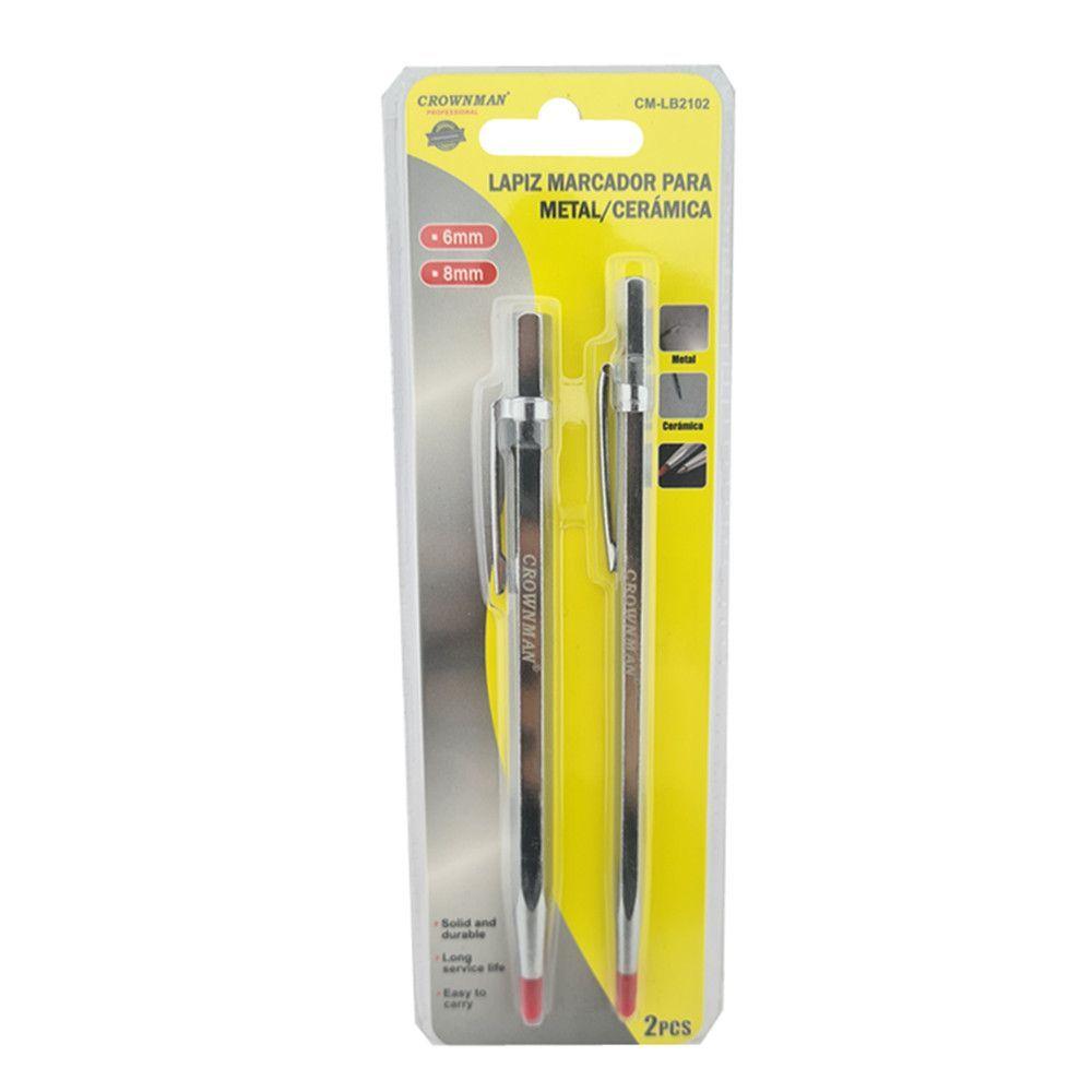 Lápiz Marcador P/ Metal Ceramica Lapicero 2pc Crow-1