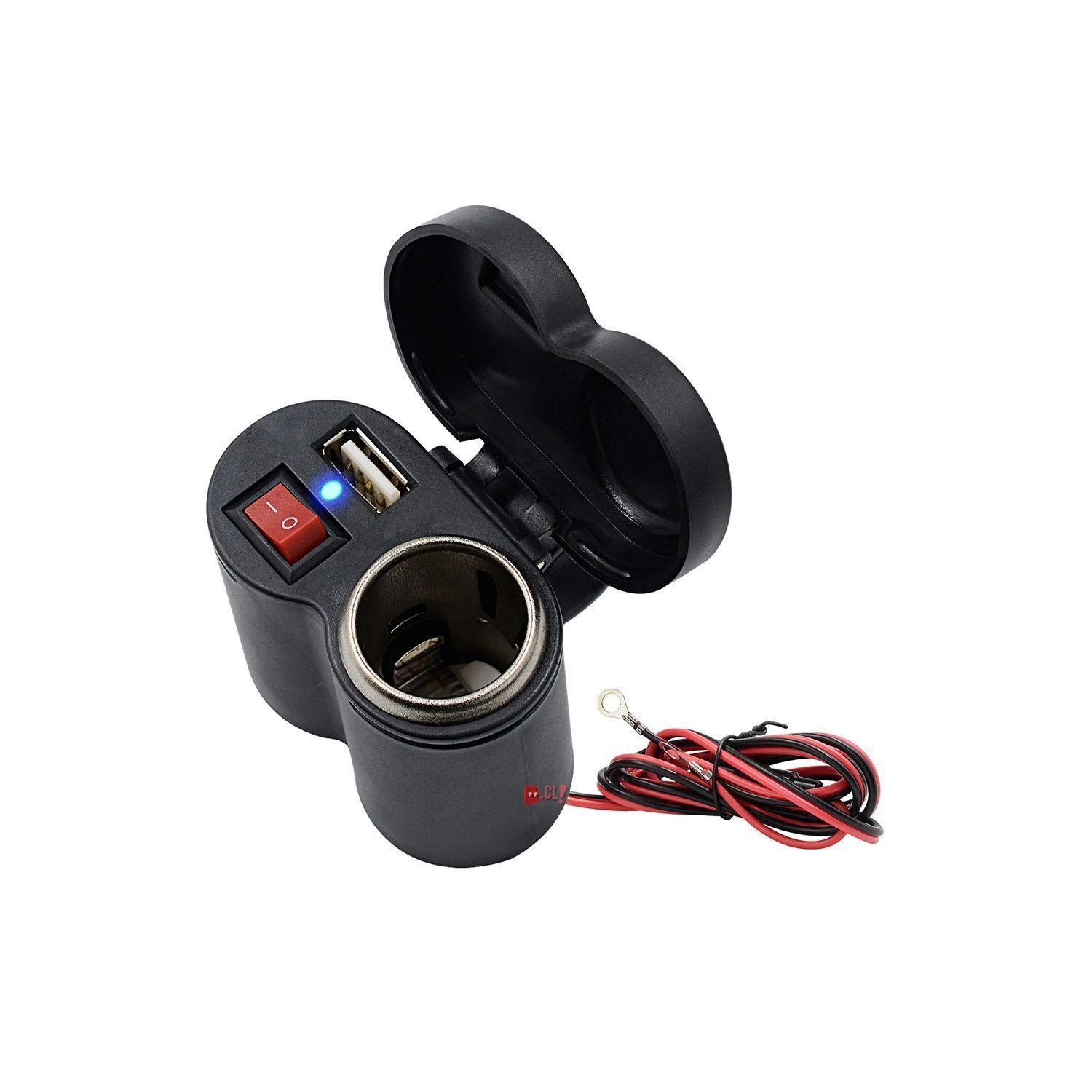 Cargador Usb Y Encendedor Para Motos Conexión 12v - PuntoStore-1