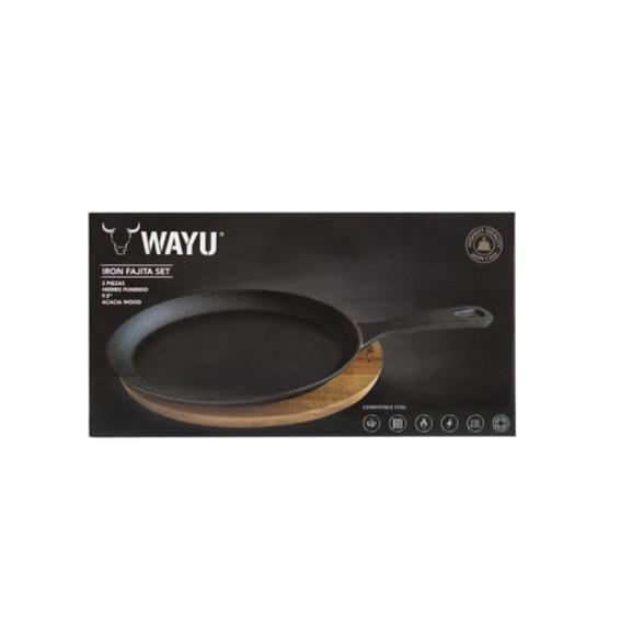 SARTEN IRON CAST BASE MADERA WAYU-2