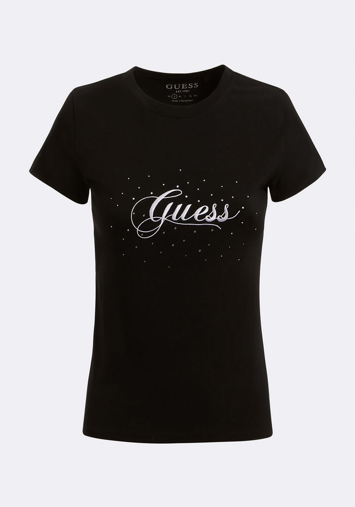 Polera Guess Guess Script JBLK NEGRO-2