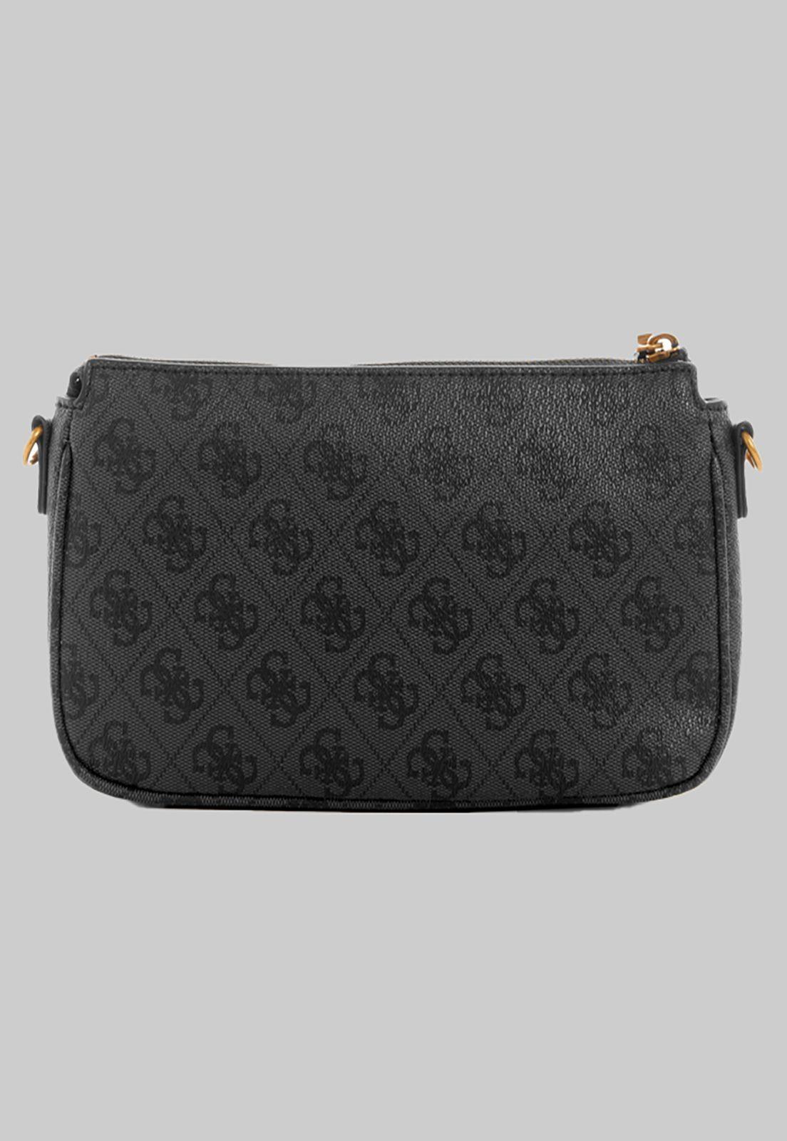 Mini Cartera Guess Alexie Double Pouch Crossbody Clo Carbón-2