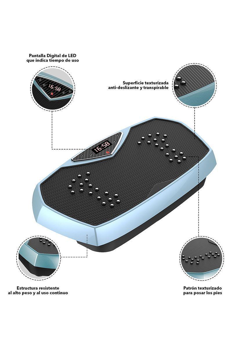 Plataforma Vibratoria PRO con Pantalla LED Celeste-3