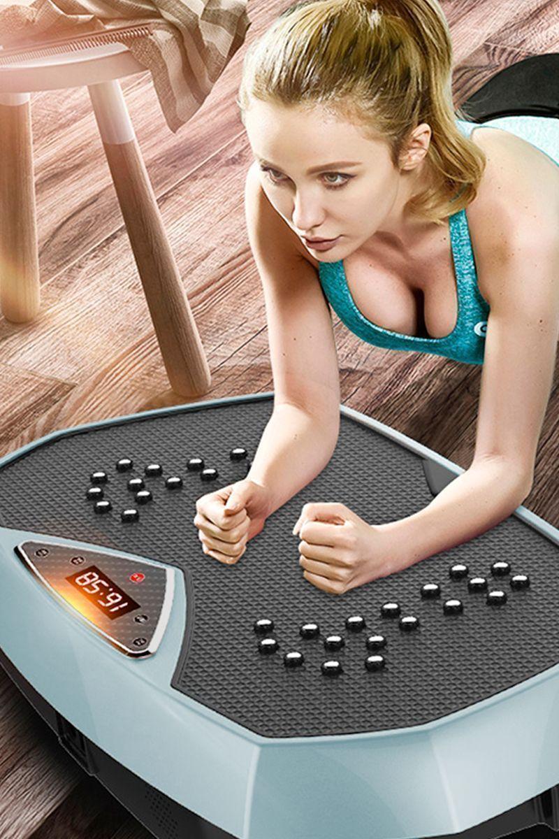 Plataforma Vibratoria PRO con Pantalla LED Celeste-5