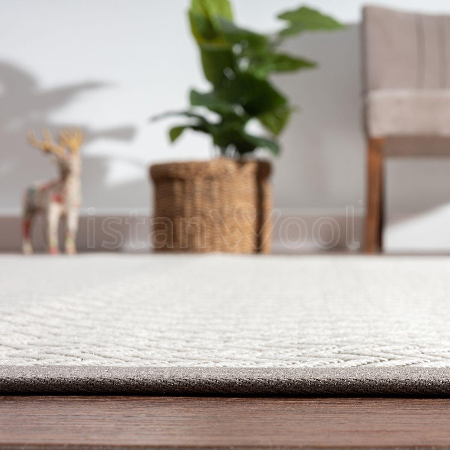 Alfombra Moderna Sisal 200x300 cms. Beige-Café-3