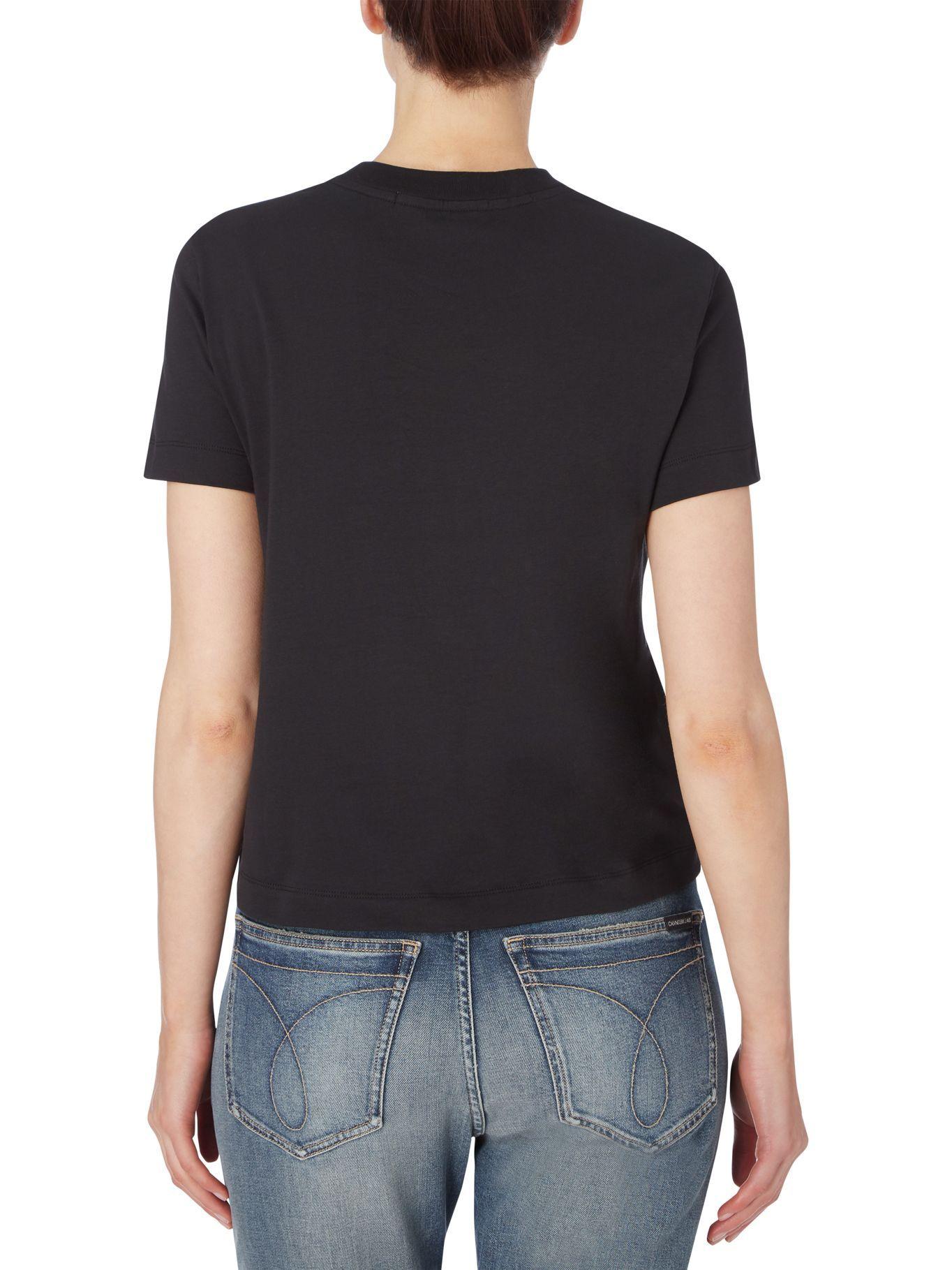 Polera Print Mixed Negro Calvin Klein-1