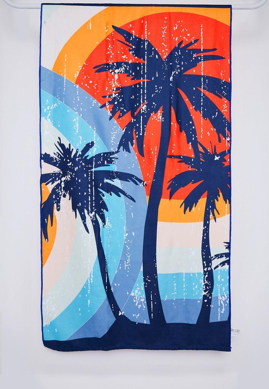 Toalla Playa Palmeras Rojo Family Shop-0