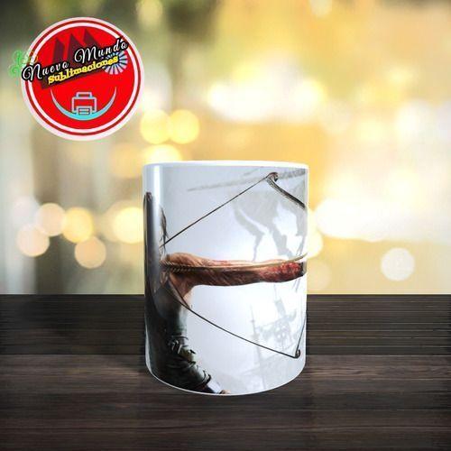 Taza Blanca De Tomb Raider - Lara Croft-1