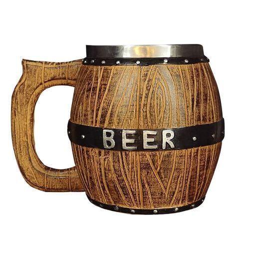 Tazon Resina Beer Cerveza Barril Madera Decoracion-1