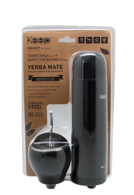 SET MATE + TERMO BALA KEEP negro-0