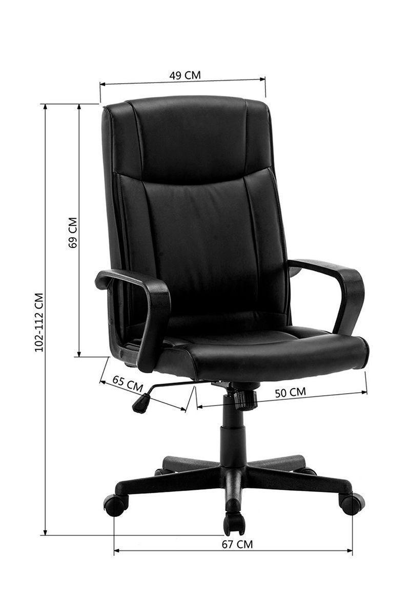 Silla Oficina Acolchada Apoyabrazos y Ruedas-2