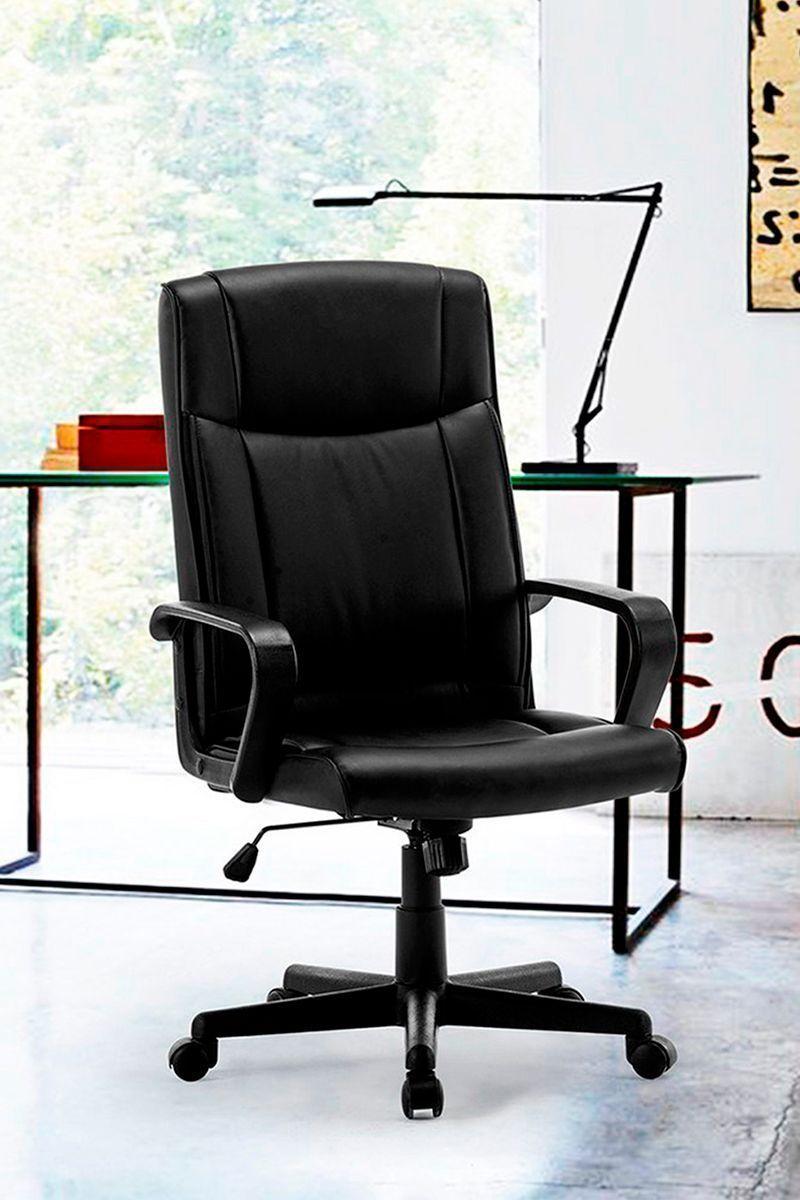 Silla Oficina Acolchada Apoyabrazos y Ruedas-5