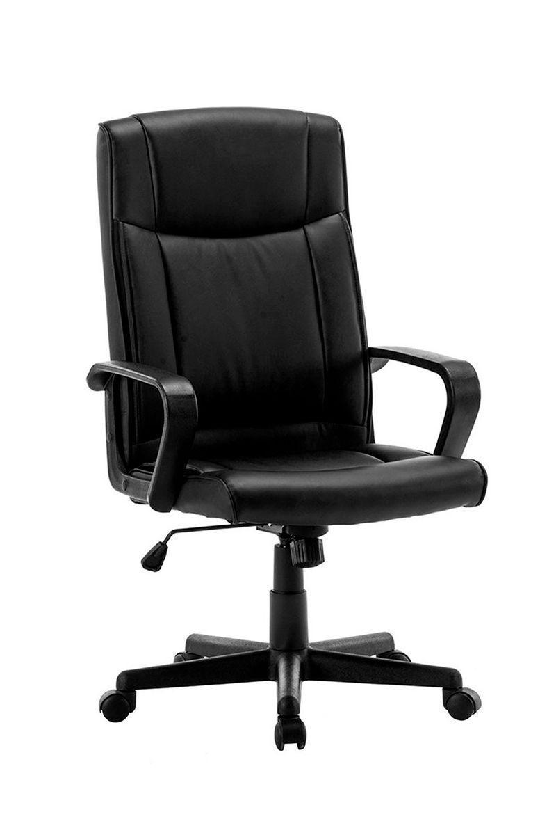 Silla Oficina Acolchada Apoyabrazos y Ruedas-0