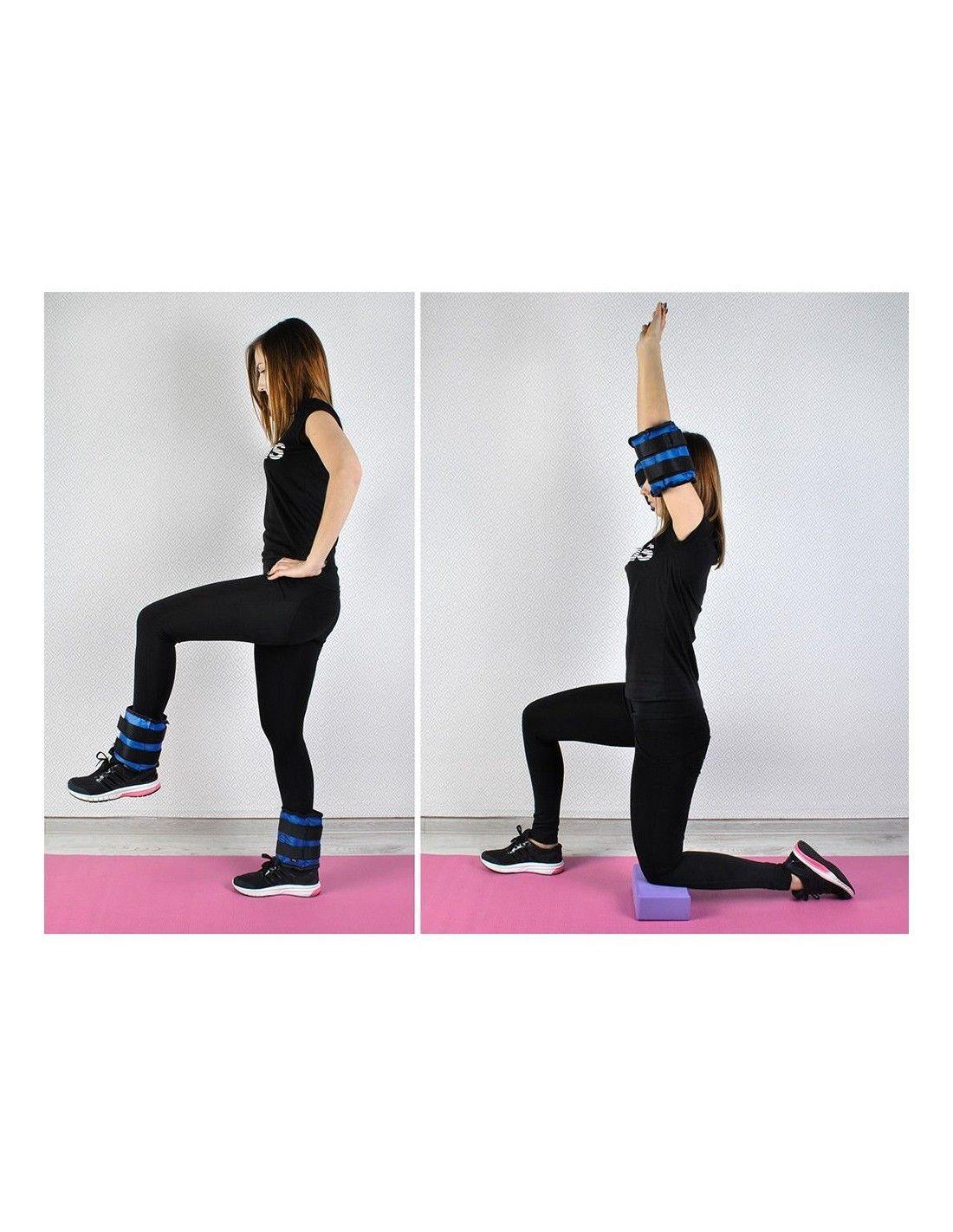 Par Tobilleras Peso Ajustable Ejercicio 2,5 Kg - Total 5kg-2