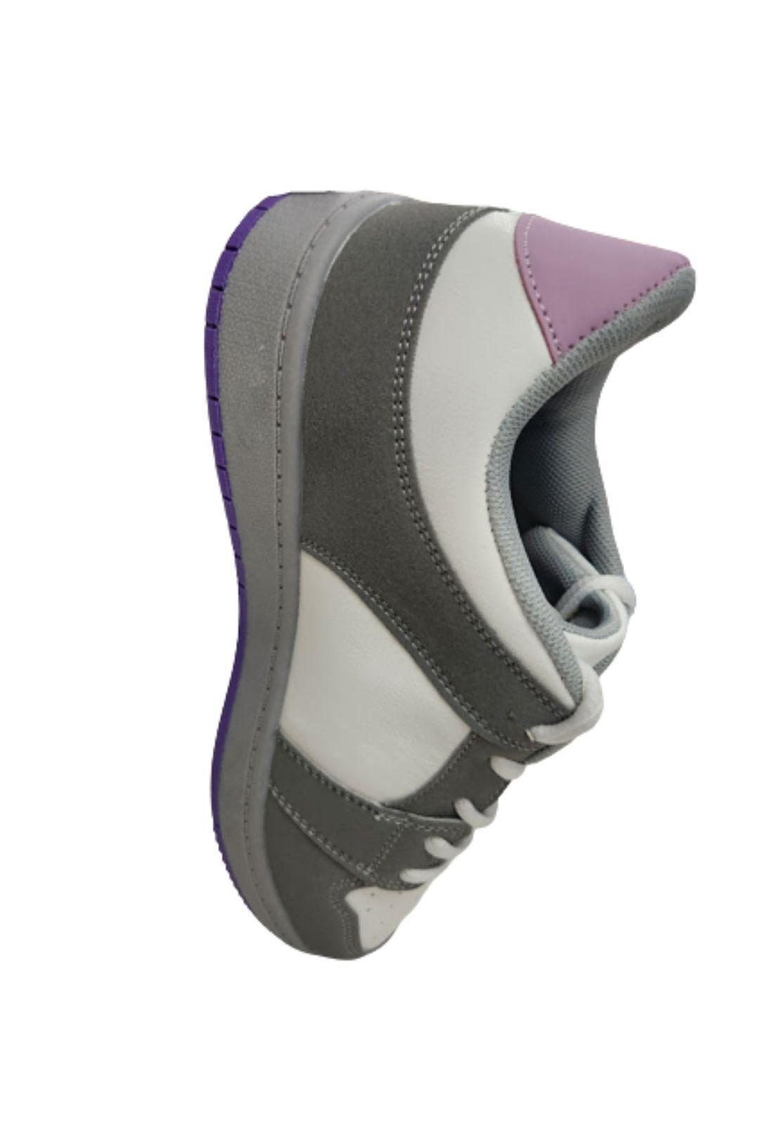 Zapatilla Urbana Niña Gris Blanco-3