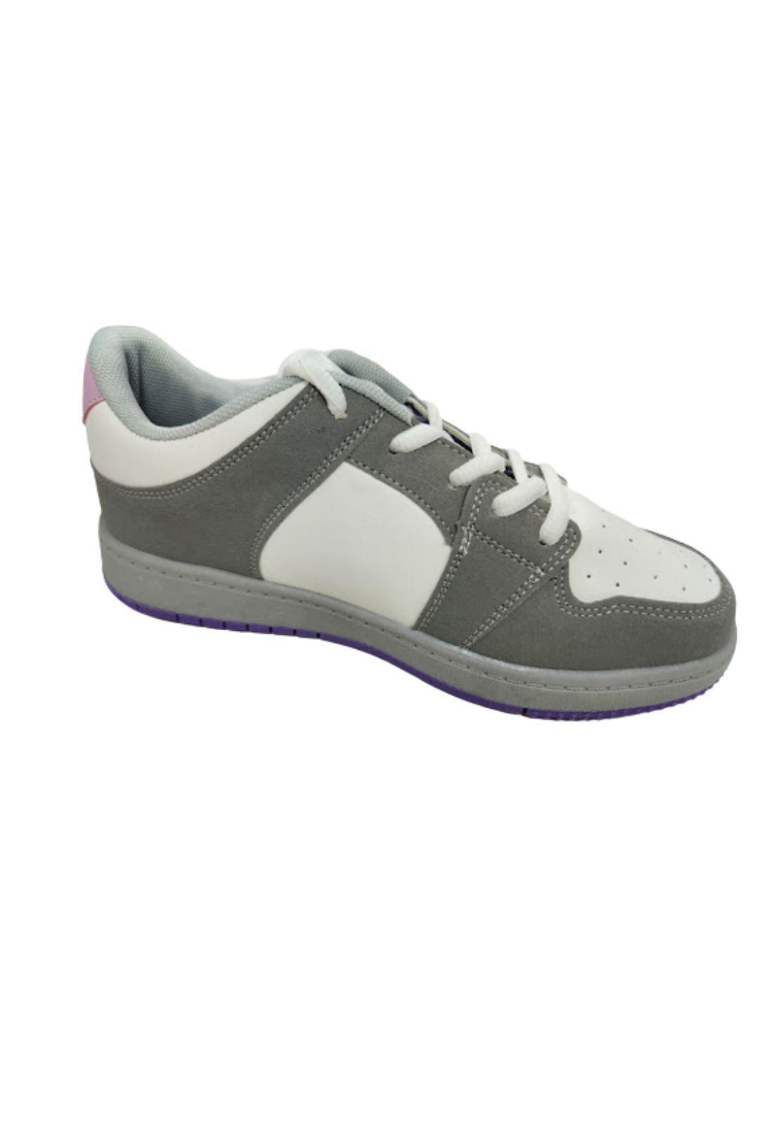 Zapatilla Urbana Niña Gris Blanco-1