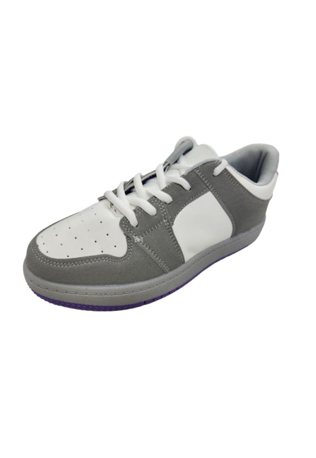Zapatilla Urbana Niña Gris Blanco-0