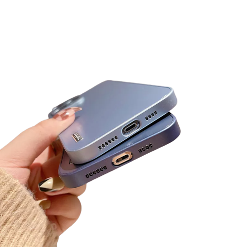 Carcasa Con Proteccion Camara Para iPhone 11 / Mate Azul-2