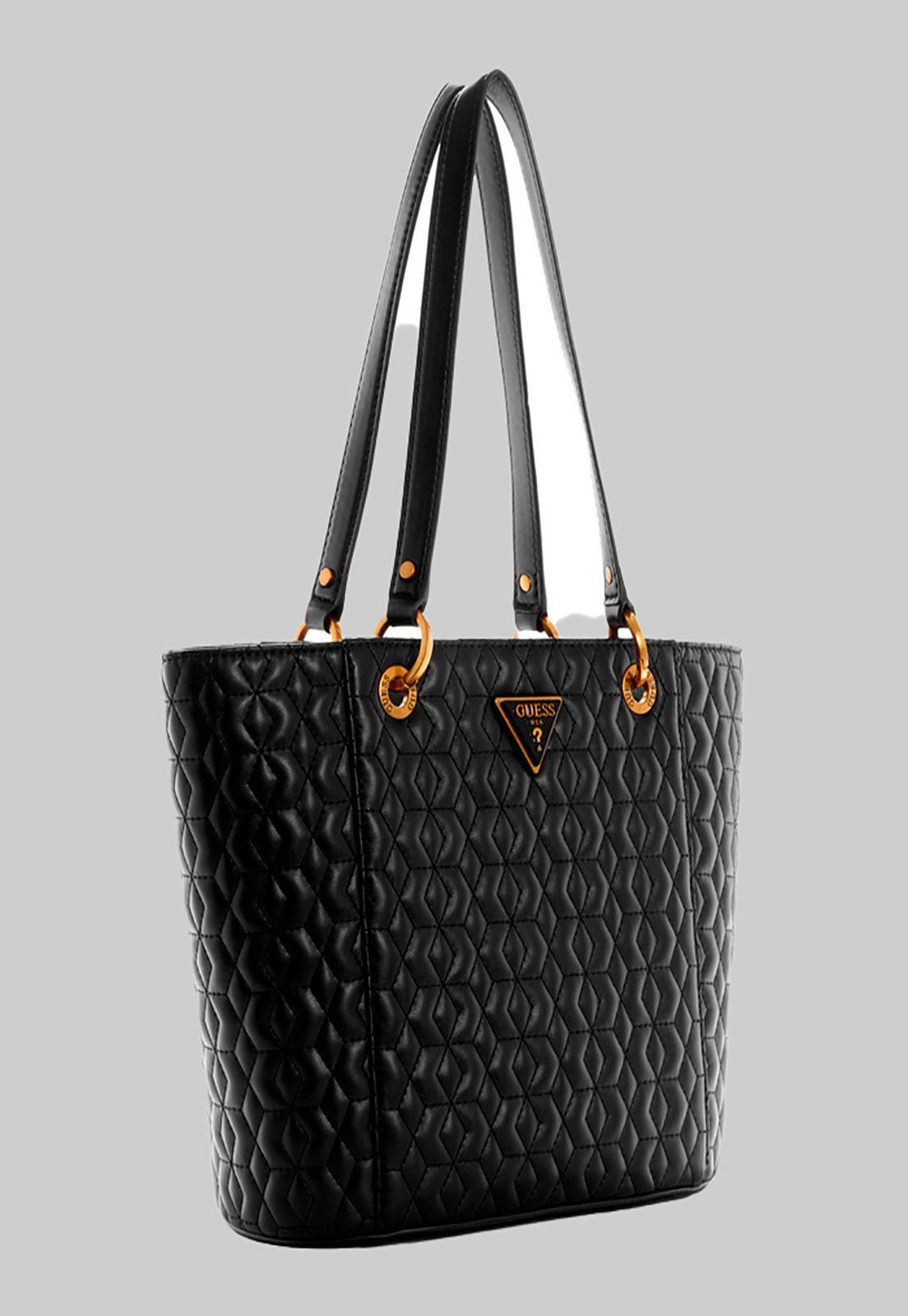 Cartera Noelle Small Elite Tote Bla Negro Guess-1