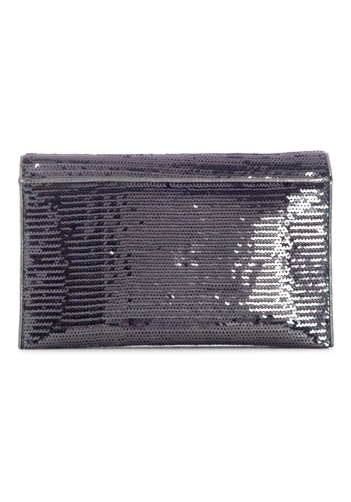 Cartera Virtual Flap Clutch Pew Plateado Guess-2