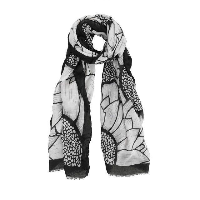 Pañuelo Estampado Negro Girasol iD-0