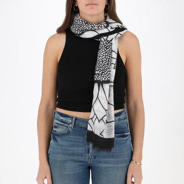 Pañuelo Estampado Negro Girasol iD-1